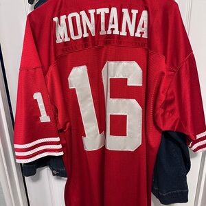 Red Montana Football Jersey